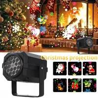 Proyector de Luz Navideño para Halloween, Alimentado por CA 5V, Luz Nocturna LED con Copos de Nieve, Decoración para Fiestas en Casa, Iluminación Ambiental Festiva, IP44