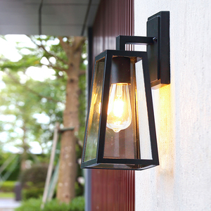 Outdoor Wall <b>Lamp</b> LED Aluminum Alloy Waterproof 3500K Warm White <b>Square</b> Glass <b>Shade</b> Wall Mount Garden Light 10-Year Warranty - Product Image 3