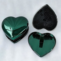 Brosse démêlante ionique électrique Rossendora en forme de cœur, compacte, massante, étanche, design de voyage 3 broches, modèle 4G