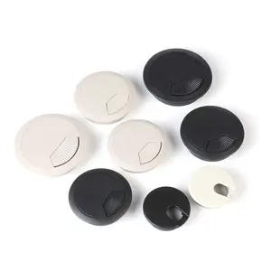 Furniture Hardware Plastic Round Office Desk Grommets Cable Hole Cover Computer Desk Wire Grommet