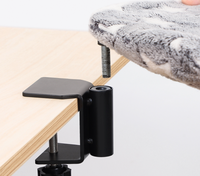 Lit de bureau amovible pour chat Lit de bureau rond robuste pour chat Hamac de bureau pour chat