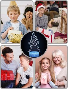 Lampe de table 3D LED en gros pour les fans de football Messi Ronaldo Real Madrid - Product Image 5