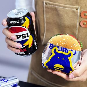 Papier d'aluminium personnalisé pour l'emballage de sandwichs, de hamburgers, de cafés, résistant à l'huile, emballage de restauration rapide - Product Image 1