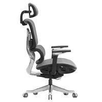 Chaise ergonomique en maille à dossier haut, accoudoirs 4D réglables, appui-tête et soutien lombaire pour la maison ou le bureau de direction