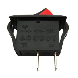2 Pin 2 Position Boat Shaped Rocker Switch for Various Kinds of auto, Household appliances Lawnmowers and Snow Blowers