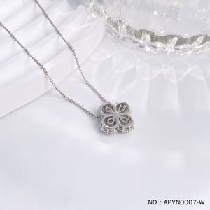 Collier de trèfle à quatre feuilles avec diamants cultivés en laboratoire DK avec collier croix en or 18 carats cadeau de fête offre d'usine directe - Product Image 4