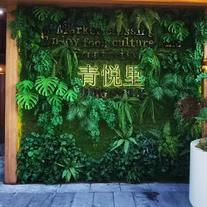 Customized Artificial Grass Wall Decoration Plant Wall Hanging Plant Green Grass Wall For Home Decoration