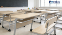 Bureau et chaise pour adultes à 2 places, structure métallique, mobilier scolaire pour collège, université et salle de classe, table et chaise professeur-élève