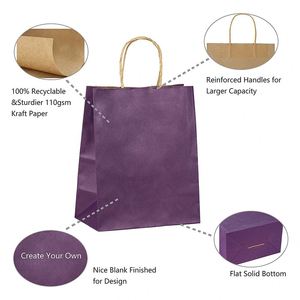 Kraft Paper Gifts <b>Bags</b> with Handles Party Favor Retail Shopping <b>Bags</b> Wedding <b>Bags</b> Recyclables Shopping Sturdy Paper <b>Bags</b> - Product Image 3