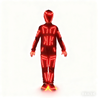 Costume de robot LED futuriste, best-seller, directement de l'usine - Vêtement de scène, combinaison lumineuse pour la danse, rave, Halloween, cosplay