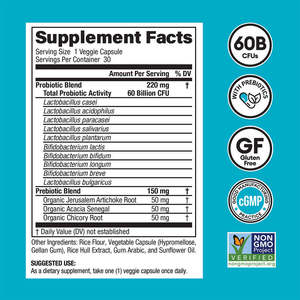 Bán buôn <span class=keywords><strong>Probiotic</strong></span> 60 tỷ viên nang CFU <span class=keywords><strong>10</strong></span> chủng Prebiotic miễn dịch tiêu hóa sức khỏe đường ruột 60 tỷ viên nang - Product Image 4