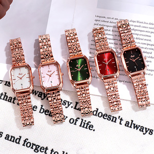 Reloj de pulsera de acero personalizado para mujer, diseño cuadrado elegante, versátil, con calendario, reloj de cuarzo. - Product Image 3