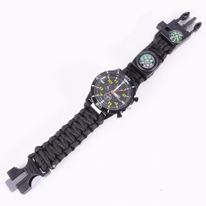 สร้อยข้อมือ paracrod การเดินทางการเดินป่าการเดินทางกลางแจ้งนาฬิกาฉุกเฉินพร้อมสาย paracord สร้อยข้อมือเข็มทิศเข็มทิศ - Product Image 5