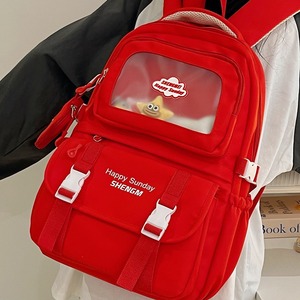 Happy Sunday Shengm <b>Backpack</b> 18 In Large Capacity School <b>Backpack</b> For Girls With Letter Pattern And Interior Zipper Pocket - Product Image 4
