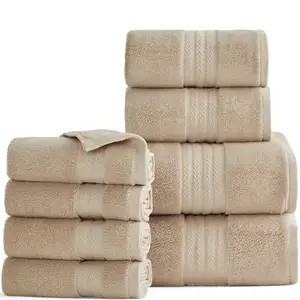 600gsm 700 gsm customized oversized hotel colors bath towel set hand towel face towel set with mat