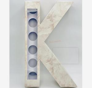 Hot Sale Packaging Letter Box For Cupcakes 6 Pieces Custom Marble Cake Boxes