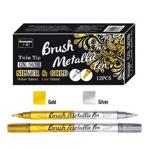 Tazas de Color dorado plateado de doble punta, rocas de cristal, pintura Diy, rotuladores metálicos impermeables permanentes para dibujo de artista - Product Image 6