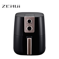 Friteuse moderne carrée noire au design profond Vente en gros Source d'alimentation électrique manuelle en plastique à usage domestique Prix promotionnel