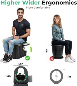 <span class=keywords><strong>Toilette</strong></span> pliante de voyage portable avec couvercle et porte-papier Pot compact <span class=keywords><strong>pour</strong></span> voiture <span class=keywords><strong>Toilette</strong></span> de camp <span class=keywords><strong>Toilette</strong></span> portable <span class=keywords><strong>pour</strong></span> <span class=keywords><strong>camping</strong></span> randonnée - Product Image 3