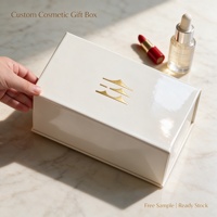 Boîte cadeau en carton personnalisée OEM en forme de livre, estampillée à chaud or, pelliculage brillant, emballage de luxe pour bijoux et cosmétiques