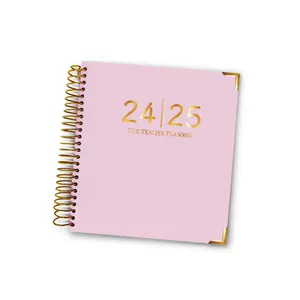 2024 2025 reliure à spirale personnalisée A3 A4 A5 Journal Notebook planificateur de cours de professeur d'école quotidien et hebdomadaire