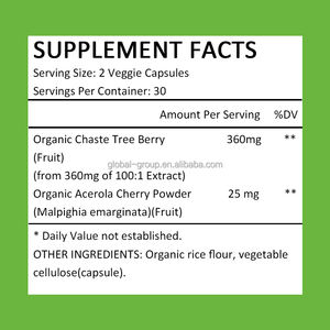 Complément Vitex pour femmes pour soulager les symptômes du SPM, favorise l'équilibre hormonal et la régularité du cycle, capsule de baies de <span class=keywords><strong>chaste</strong></span>. - Product Image 2