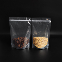 9x14cm Transparent Stockage Stand up Pouch Zip Lock clair Sac d'emballage en plastique Snack Food Bottom Gusset Bags