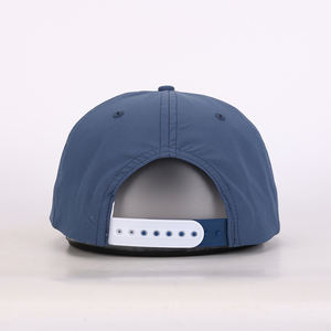 Casquette de baseball en nylon vintage à 5 panneaux personnalisable, patch rose brodé avec logo style hip hop, corde snapback - Product Image 5