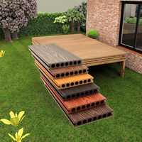 Plancher en WPC carré européen brossé, imperméable, ignifuge, écologique, antidérapant, avec grain de teck 3D en relief, à clipser, pour jardin et extérieur