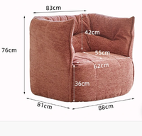 Canapé simple Brigandin avec tissu compressé, fauteuil de détente moderne et minimaliste pour salon, balcon et chambre