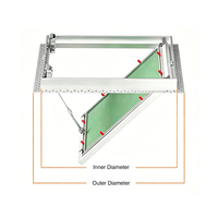 Plaque d'accès moderne en plaque de plâtre avec cadre en aluminium, porte d'inspection dissimulée pour grille de plafond, ignifuge et résistante à l'humidité pour conduites CVC