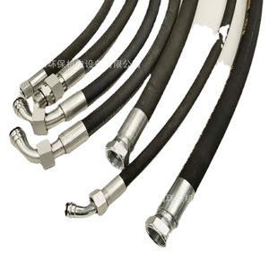 Ensemble de tuyaux hydrauliques haute pression tressés en fil d'acier 1SN2SN, raccords mécaniques filetés - Product Image 5
