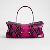 Sac à main en PU motif peau de serpent, haut de gamme, pour soirée, sac fourre-tout à bandoulière avec fermeture éclair, best-seller pour femme