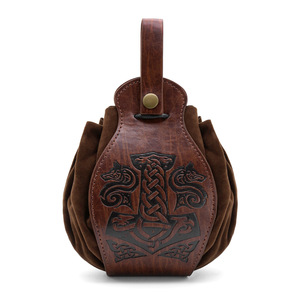 Kaidi qua biên giới Thời Trung Cổ Viking phong cách retro Túi với dây đeo, ví tiền xu, Halloween cosplay da eo - Product Image 4