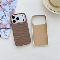 Étui de téléphone portable en tissu de coton de haute qualité pour iPhone 17 Air 16 15 14 13 Pro Max, coque antichoc avec texture tissée, protection arrière