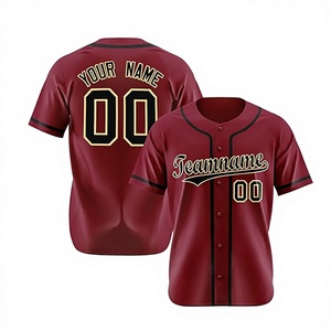 Camiseta de Béisbol Personalizada para Adultos, Talla Grande, 100% Poliéster, Transpirable, de Secado Rápido, Antibacteriana, Uniforme de Equipo, Ropa Deportiva - Product Image 1