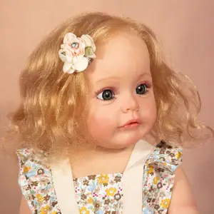55cm cuerpo completo silicona suave Popular cara dulce Reborn Baby Dolls Regalo de Cumpleaños Reborn Dolls