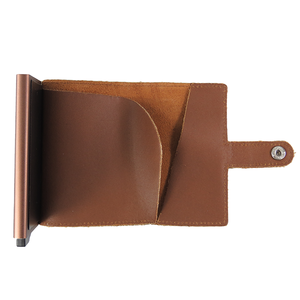 กระเป๋าสตางค์แบบสั้น CardHoda PU Slim Card Holder สำหรับทุกเพศ พร้อมตัวล็อคแบบหัวเข็มขัด โครงอะลูมิเนียม ดีไซน์ป๊อปอัพ ขนาด 6 นิ้ว - Product Image 2