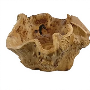 Guansen - Tazón para ensalada <span class=keywords><strong>grande</strong></span> de madera maciza de raíz de cedro rara, hecho a mano, estilo rústico, ecológico, <span class=keywords><strong>personalizado</strong></span>, para fiestas - Product Image 1
