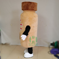 Costume de mascotte en peluche personnalisé, peluche personnalisée, mascotte de bouteille, Madagascar Mort