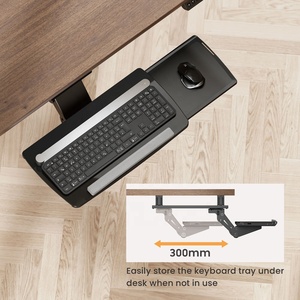 Ergonomic trượt có thể điều chỉnh underdesk Kệ máy tính xoay dưới bàn Khay bàn phím với chuột Pad cho chơi game nhà văn phòng bàn - Product Image 5