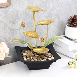 Wohnkultur Büro Wasserfall Dekoration Eisen Schmetterling 3Tier kleinen Brunnen Desktop Mini Feng Shui Indoor Tischplatte Wasser brunnen