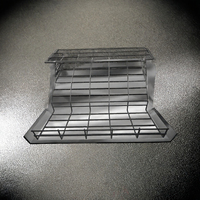 Panier à câbles en treillis métallique ouvert en acier inoxydable 304 avec revêtement en poudre noire pour la gestion et la pose des câbles dans les centres de données