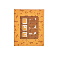 Kit d'empreintes de pattes de chat classique carré en encre noire 12,5x8cm – Cadeau d'anniversaire amusant en stock