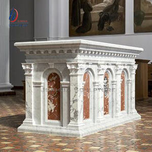 Candelabro Grande de Metal para Iglesia, Candelabro Religioso de Cobre para Casa Sagrada, Altar de Mármol, Tabernáculo de Bronce con Estatuas de Santos - Product Image 4