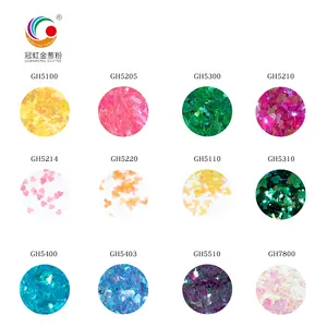 Makeup Glitter Powder GH5510 New Products Purple Rainbow Chunky Mickey Shape Flakes Glitter Powder For Christmas Makeup Nail Decoration