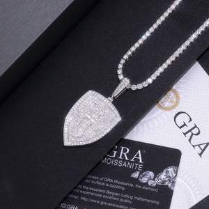 S925 plata esterlina transfronteriza nuevo corazón colgante mixto Moissanite incrustaciones Europeo Americano Hip-Hop joyería para accesorios <span class=keywords><strong>de</strong></span> Rap - Product Image 6