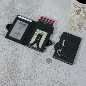 Casekey Cartera de Cuero de Alta Calidad, Tarjetero Delgado con Expulsión Automática, Mini Cartera de Negocios para Tarjetas Bancarias y de Crédito, Dompet Beallery Plegable - Product Image 6