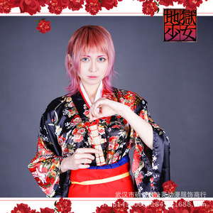 Disfraz de Kimono de Hell Girl Enma Ai para Cosplay, Disfraz de Anime para Mujer, Poliéster, Primavera 2022 - Product Image 3