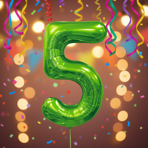 Party Love Number 5 Foil <b>Balloon</b> 100 Cm Metallic Birthday Party <b>Decor</b> Kids - Product Image 2